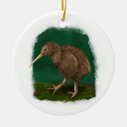 Brown Kiwi Ornament (Vorne)