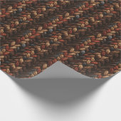 Brown Knitted Wool Geschenkpapier (Ecke)