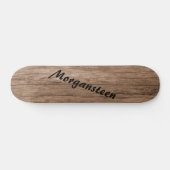Brown Knotty Barnwood Personalisiert Skateboard (Horizontal)