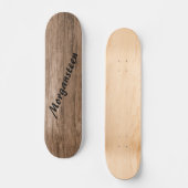 Brown Knotty Barnwood Personalisiert Skateboard (Vorderseite)