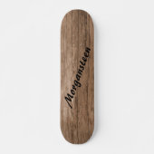 Brown Knotty Barnwood Personalisiert Skateboard (Vorne)