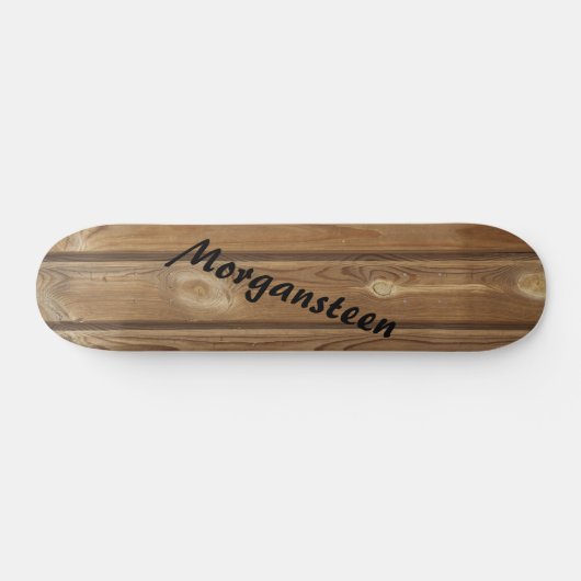 Brown Knotty Paneling Personalisiert Skateboard (Horizontal)