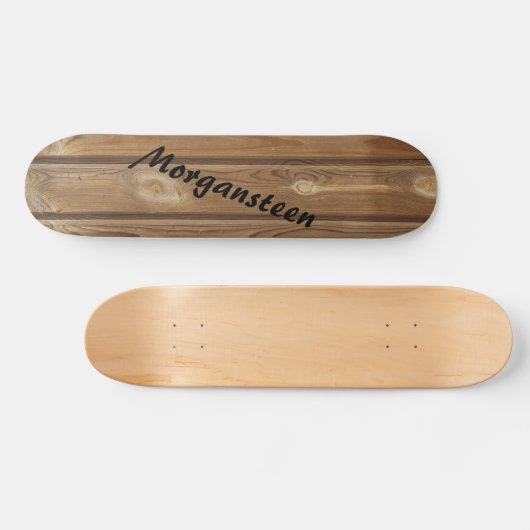 Brown Knotty Paneling Personalisiert Skateboard (Horizontal)