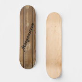 Brown Knotty Paneling Personalisiert Skateboard (Vorderseite)