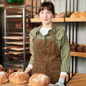 Brown Koch Backen & Kochen Geschmeidige Bäckerei Schürze