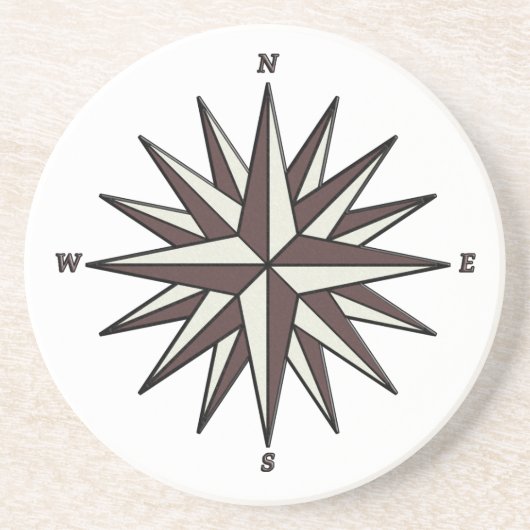 Brown-Kompass-Rosen-Untersetzer Getränkeuntersetzer (Vorne)