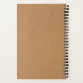 Brown Kraft Paper Classic Monogram Notizblock (Rückseite)