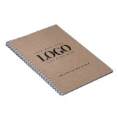 Brown Kraft Paper Look Round Logo Business Custom Notizblock (Rechte Seite)