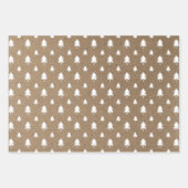 Brown Kraft Paper Modern Christmas Tree Pattern Geschenkpapier Set (Vorderseite 2)
