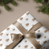 Brown Kraft Paper Modern Christmas Tree Pattern Geschenkpapier Set