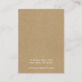 Brown Kraft Paper Print Earring Display Card Visitenkarte (Rückseite)