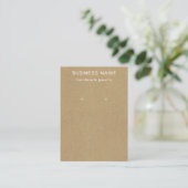 Brown Kraft Paper Print Earring Display Card Visitenkarte (Stehend Vorderseite)