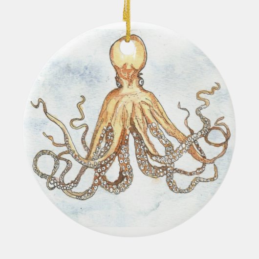 Brown-Kraken-Kreis-Verzierung Keramikornament (Hinten)