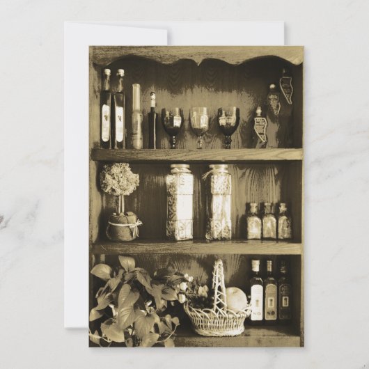 Brown-Küchen-Wandschrank-Brautparty-Einladung Einladung (Vorderseite)