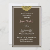 Brown-Küchen-Wandschrank-Brautparty-Einladung Einladung (Rückseite)