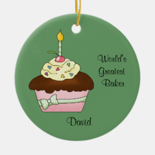 Brown-Kuchen-Weihnachtsverzierung Keramikornament