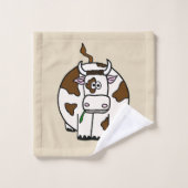 Brown-Kuh Badhandtuch Set (Waschlappen)