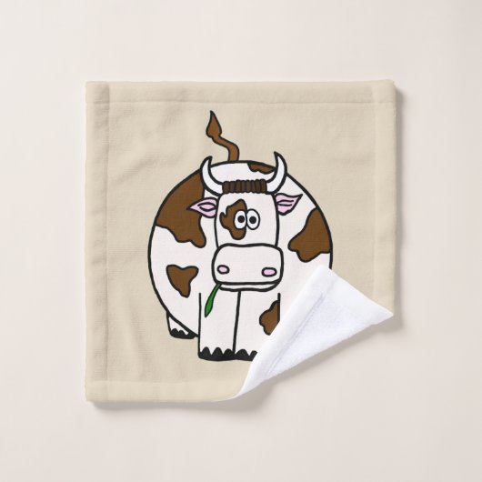 Brown-Kuh Badhandtuch Set (Waschlappen)