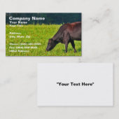 Brown-Kuh, die auf Gras füttert Visitenkarte (Vorne/Hinten)