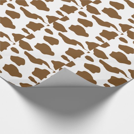 Brown-Kuh-Druck Geschenkpapier (Ecke)