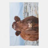 Brown-Kuh Handtuch (Vertikal)