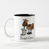Brown-Kuh-T - Shirts und Geschenke Zweifarbige Tasse (Links)