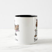 Brown-Kuh-T - Shirts und Geschenke Zweifarbige Tasse (Mittel)