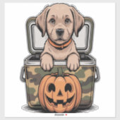 Brown Lab Dog Halloween Spooky Aufkleber (Blatt)