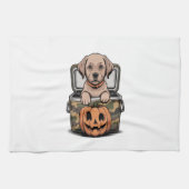 Brown Lab Dog Halloween Spooky Geschirrtuch (Horizontal)