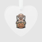 Brown Lab Dog Halloween Spooky Ornament (Vorderseite)