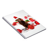 Brown Labrador Dog Christmas w Geschenke Weihnacht Notizblock (Rechte Seite)