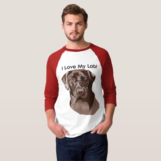 Brown Labrador" I Liebe My Labrador" T-Shirt (Vorne ganz)
