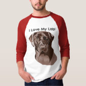 Brown Labrador" I Liebe My Labrador" T-Shirt (Vorderseite)