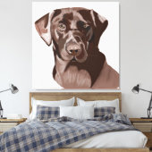 Brown Labrador Leinwanddruck (Insitu (Schlafzimmer))