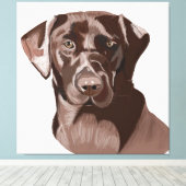 Brown Labrador Leinwanddruck (Insitu (Holzboden))