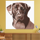 Brown Labrador Leinwanddruck (Insitu (Wohnzimmer))