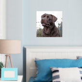 Brown Labrador Portrait Foliendrucke (In Situ (Schlafzimmer))