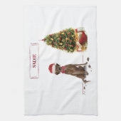 Brown Labrador Retriever Funny Christmas Dog Tree Geschirrtuch (Vertikal)