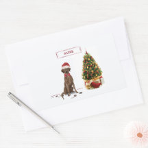 Brown Labrador Retriever Funny Christmas Dog Tree