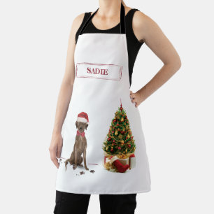 Brown Labrador Retriever Funny Christmas Dog Tree Schürze