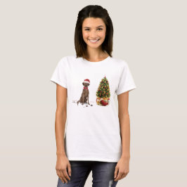 Brown Labrador Retriever Funny Christmas Dog Tree T-Shirt