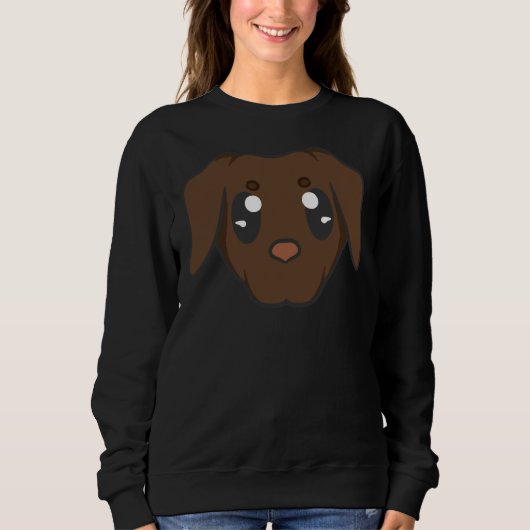 Brown Labrador Retriever Head Sweatshirt (Vorderseite)