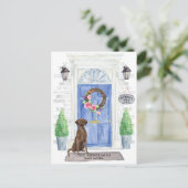 Brown Labrador Retriever Moving Ankündigung Postkarte (Stehend Vorderseite)