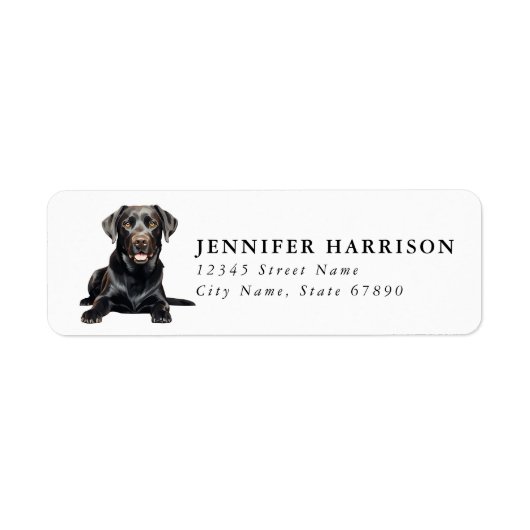 Brown Labrador Retriever Return Address Labels (Vorne)