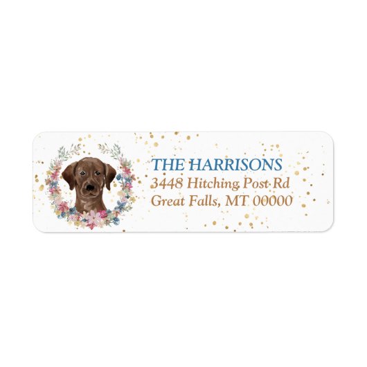 Brown Labrador Retriever Spring Flowers Kranz (Vorne)