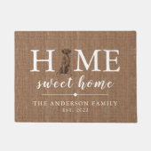 Brown Labrador Retriever Zuhause Sweet Zuhause Doo Fußmatte (Vorderseite)