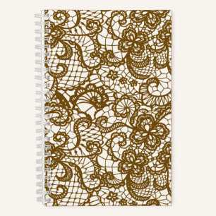 Brown Lace auf Ivory-Notebook Notizblock
