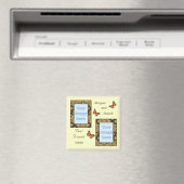 Brown Lace Print Best Friends Foto Magnet (In Situ (Geschirrspüler))