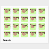 Brown Lächeln mit Heart Nose Sticker (Blatt)