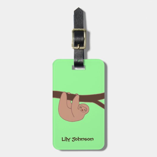 Brown lächelt mit Herznase Gepäckanhänger (Vorderseite vertikal)